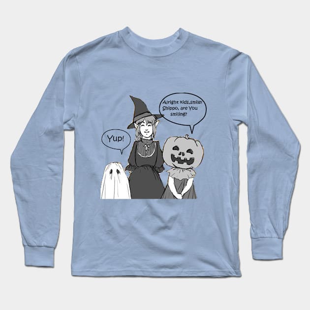 Halloween smile kids Long Sleeve T-Shirt by nounejm